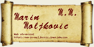 Marin Moljković vizit kartica